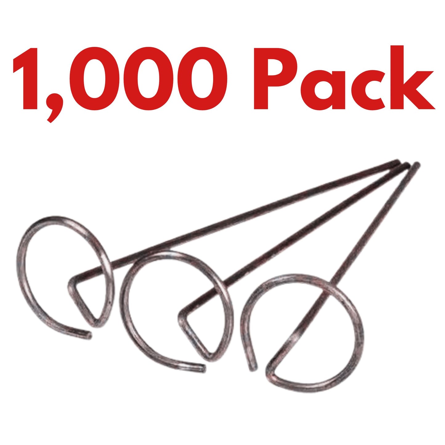 Heavy duty - 11 Gauge Landscape Circle Top Pins- 100 Pack